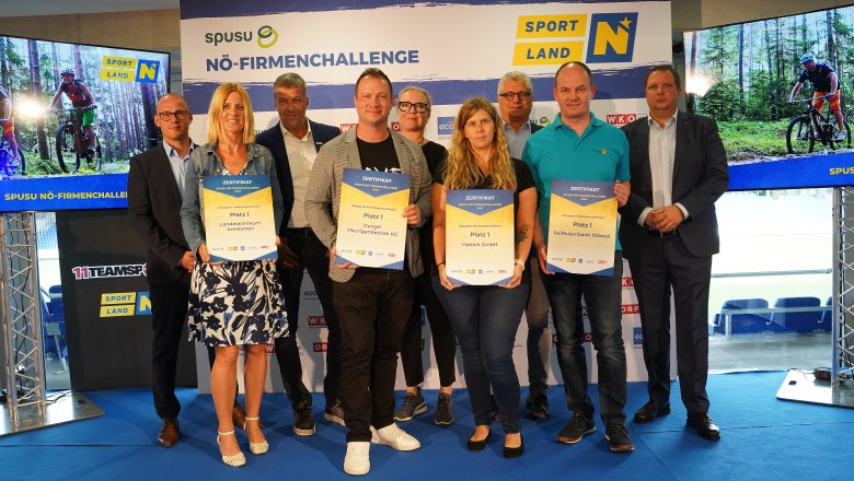 Siegerehrung spusu NÖ-Firmenchallenge 2023